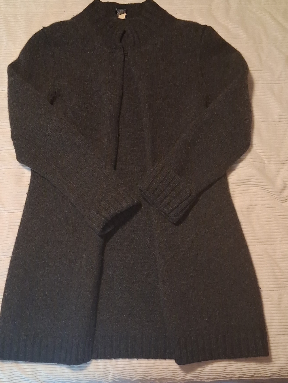 GAP Dark Gray Long Knit Open Cardigan